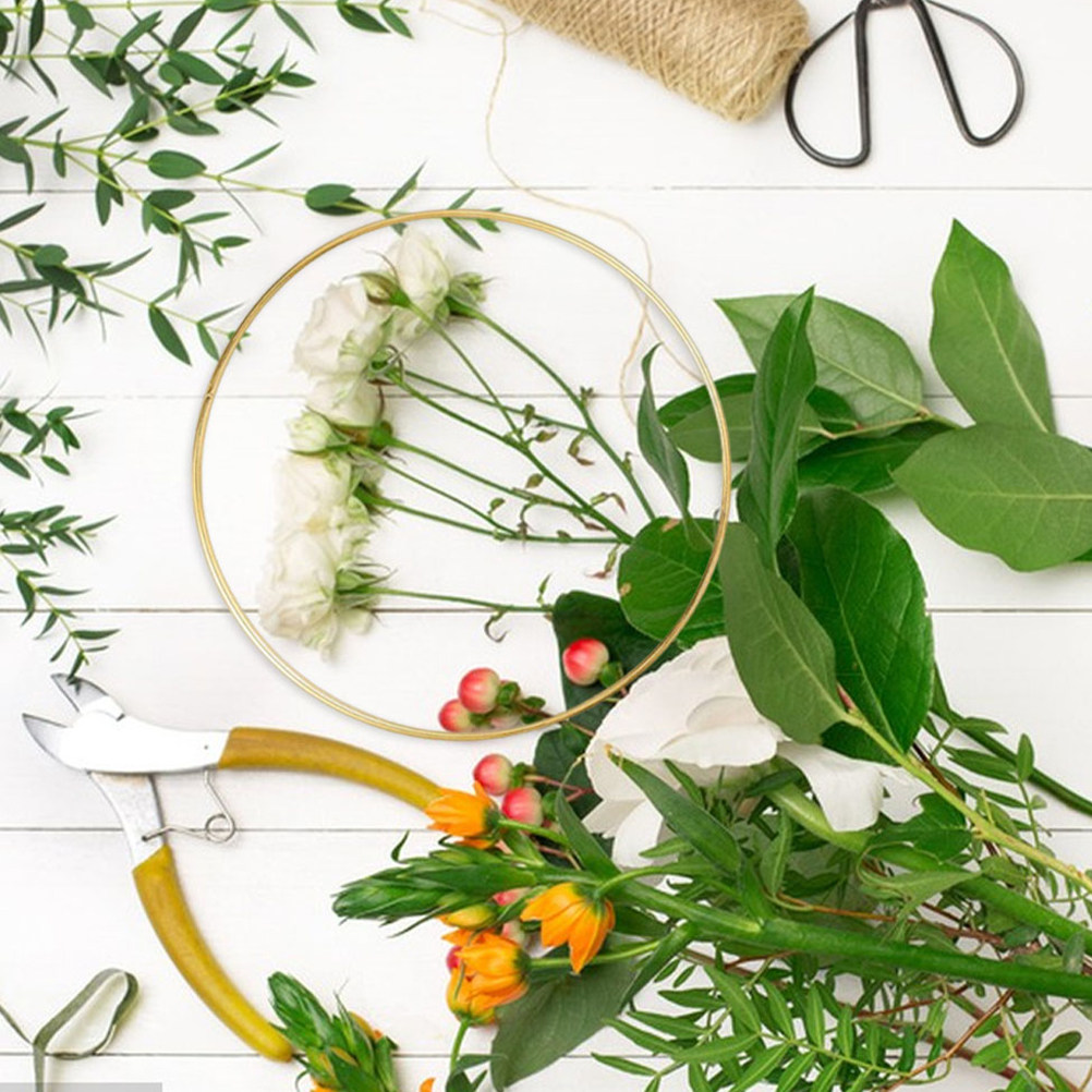 Wreath Form Wire - 8 Pcs Craft Hoop Rings Wire