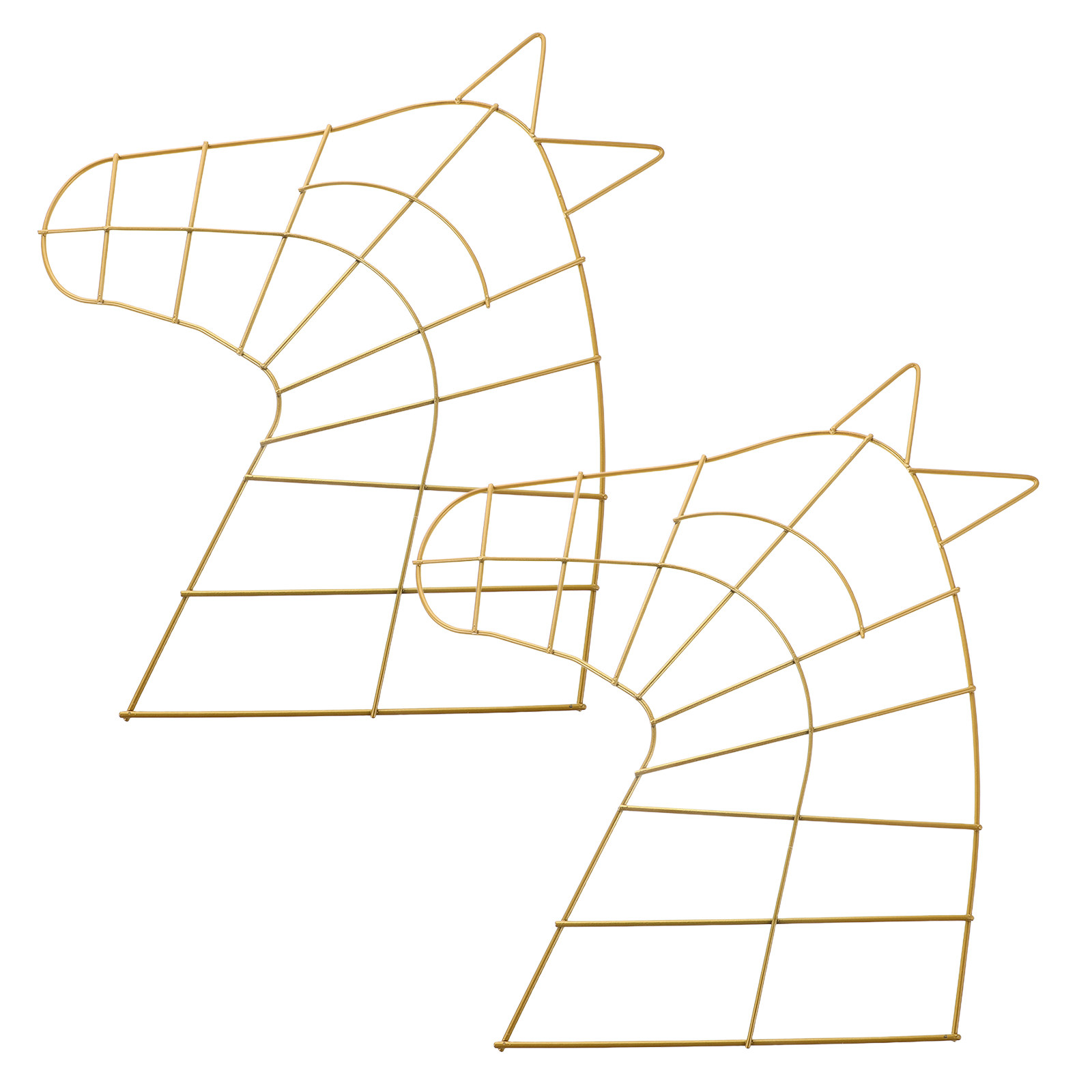 Wreath Form Wire - 2Pcs Metal Wreath Frame Gold Horse