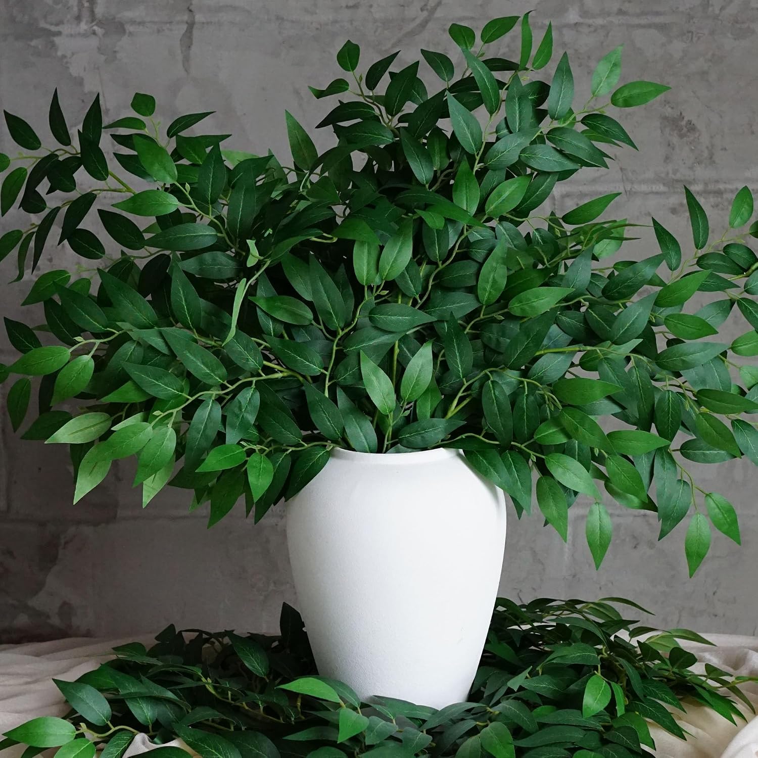 Ruscus Stem Faux - 130Pcs 68CM Artificial Italian Ruscus Smilax