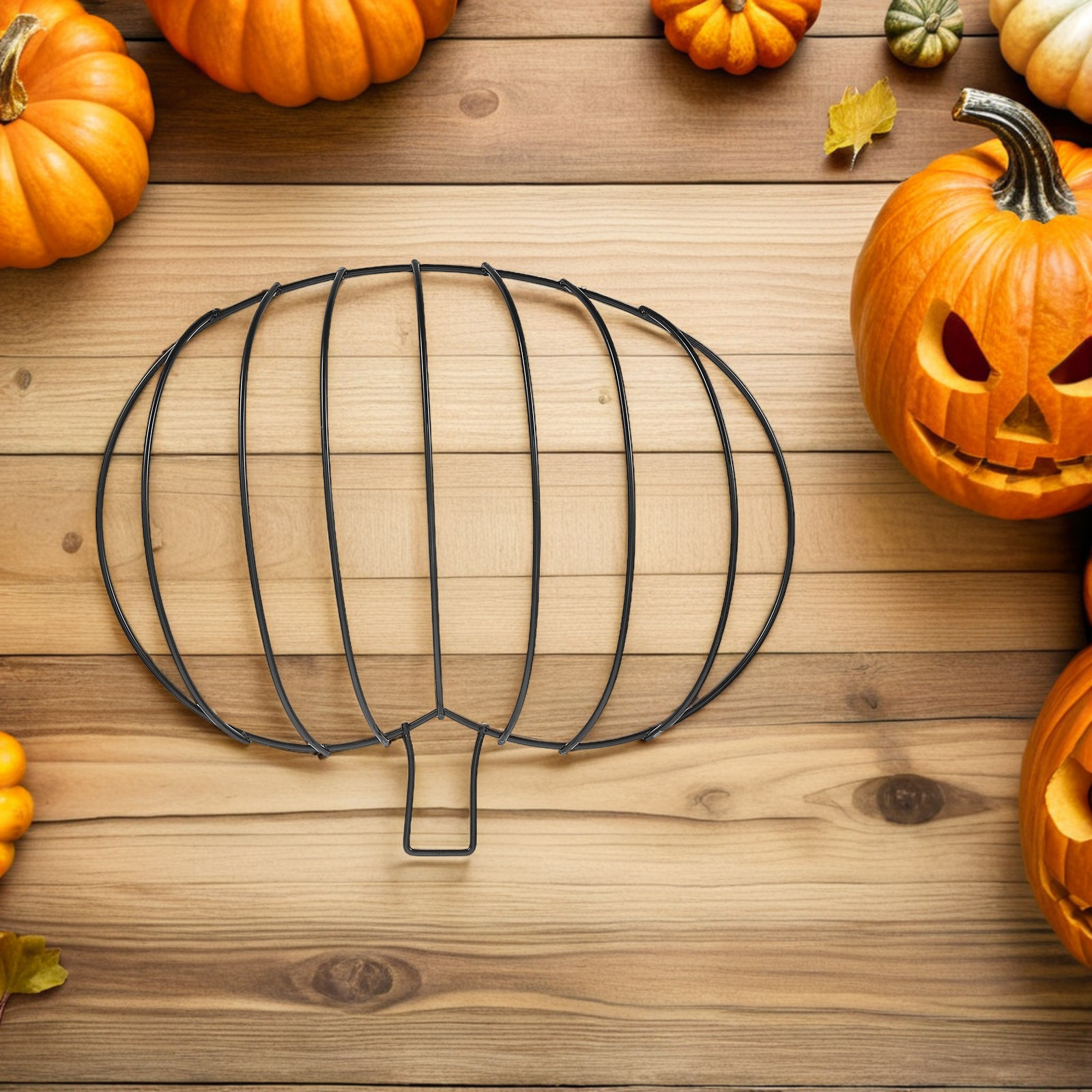 3pcs Pumpkin Shaped Metal Wrea - Wreath Form Wire ulasan dan harga