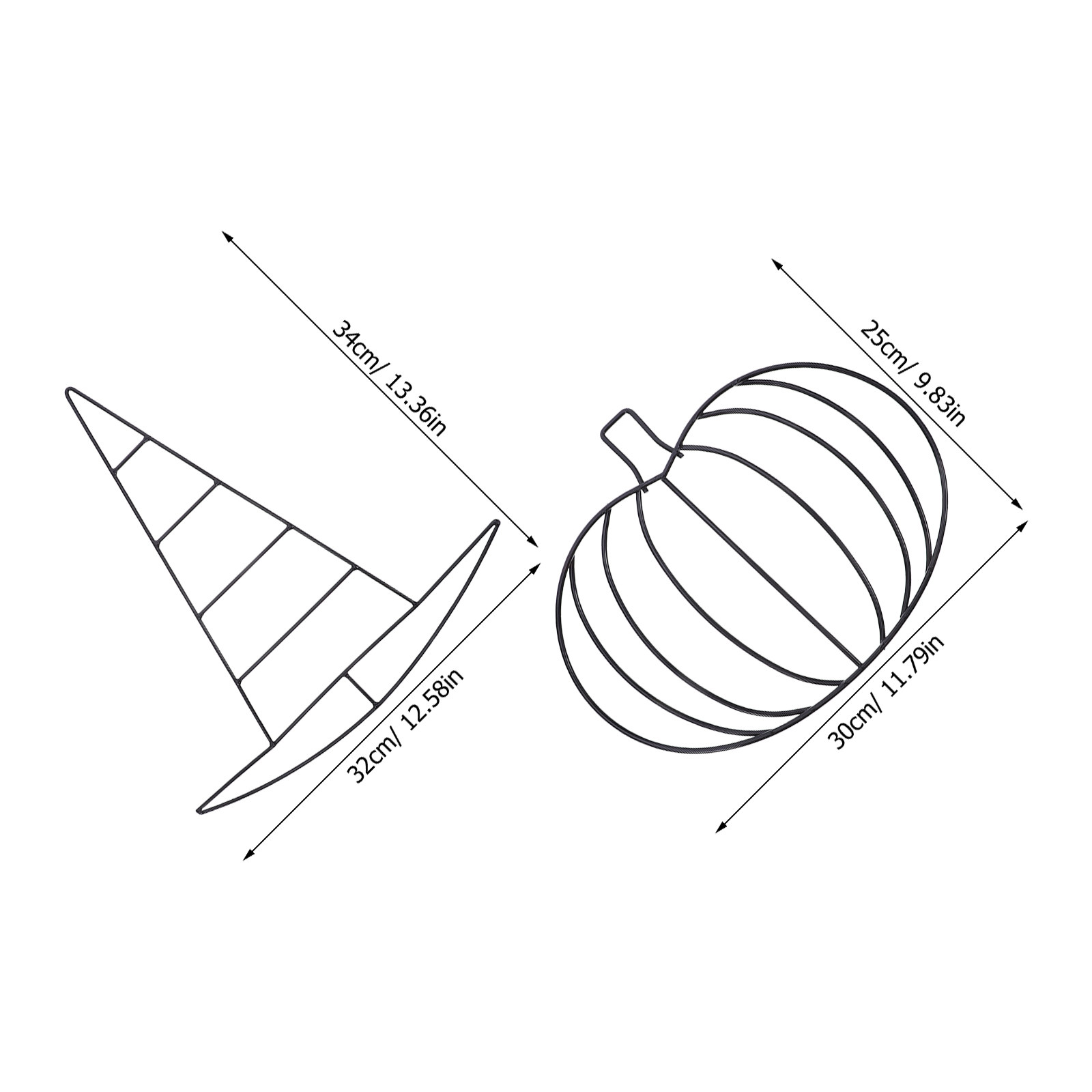 2Pcs Metal Pumpkin Hat Wire Wr - Wreath Form Wire ulasan dan harga