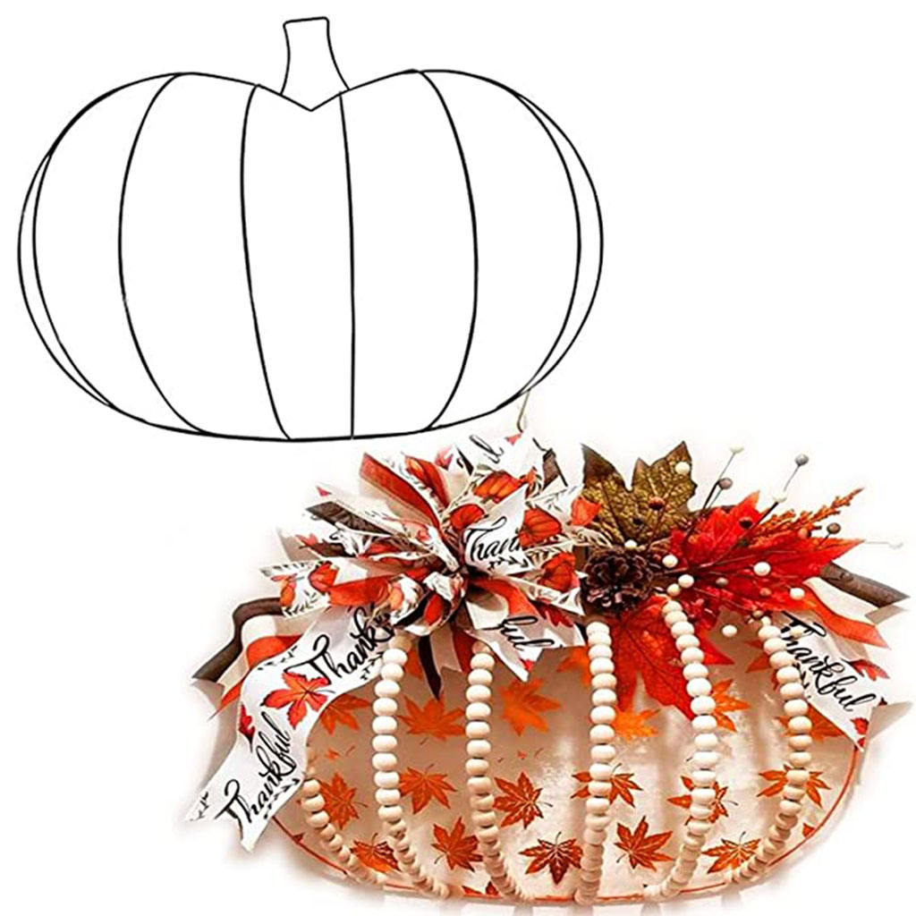 Wire Wreath Frame Metal Pumpki - Wreath Form Wire ulasan dan harga