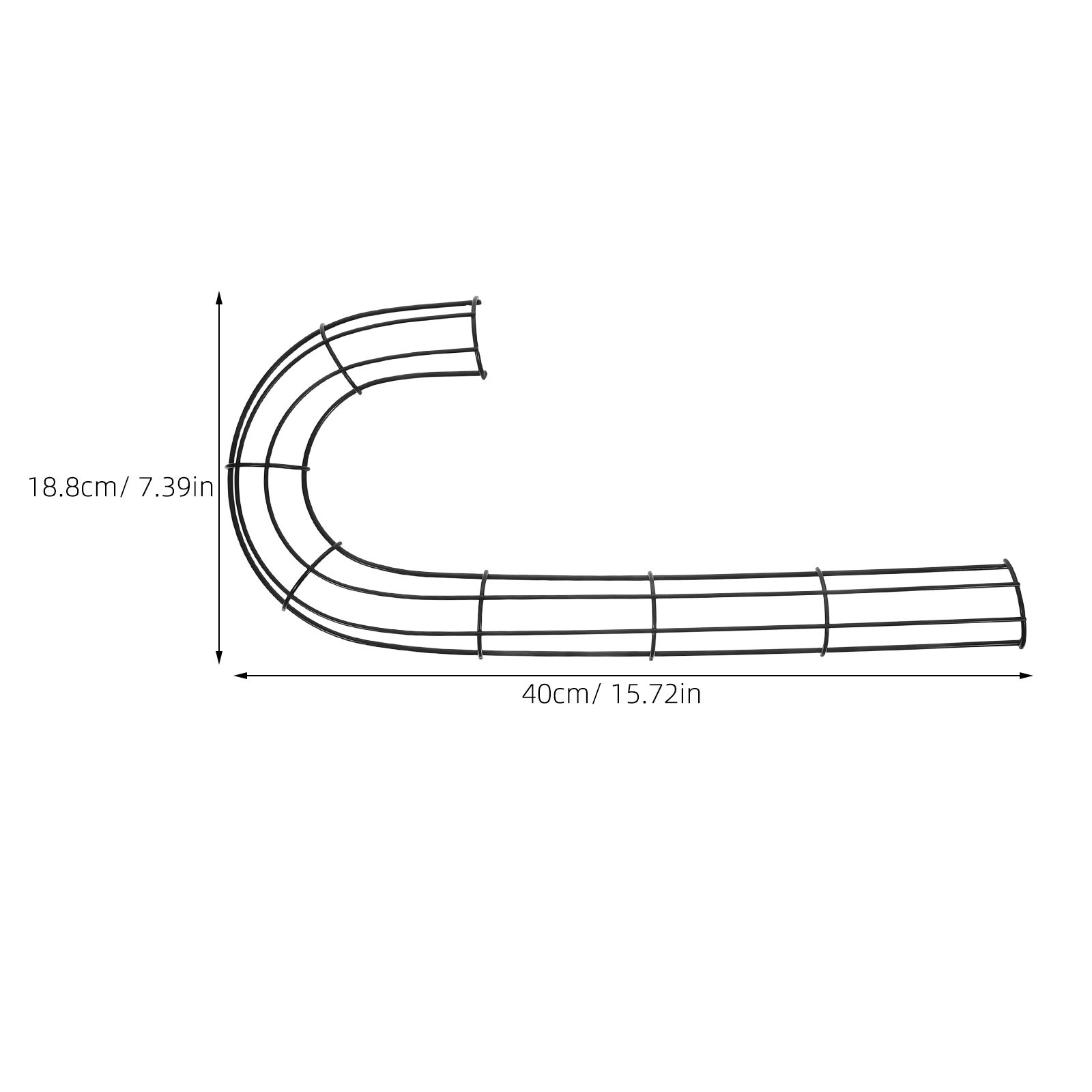 2Pcs Christmas J Shape Wreath  - Wreath Form Wire ulasan dan harga
