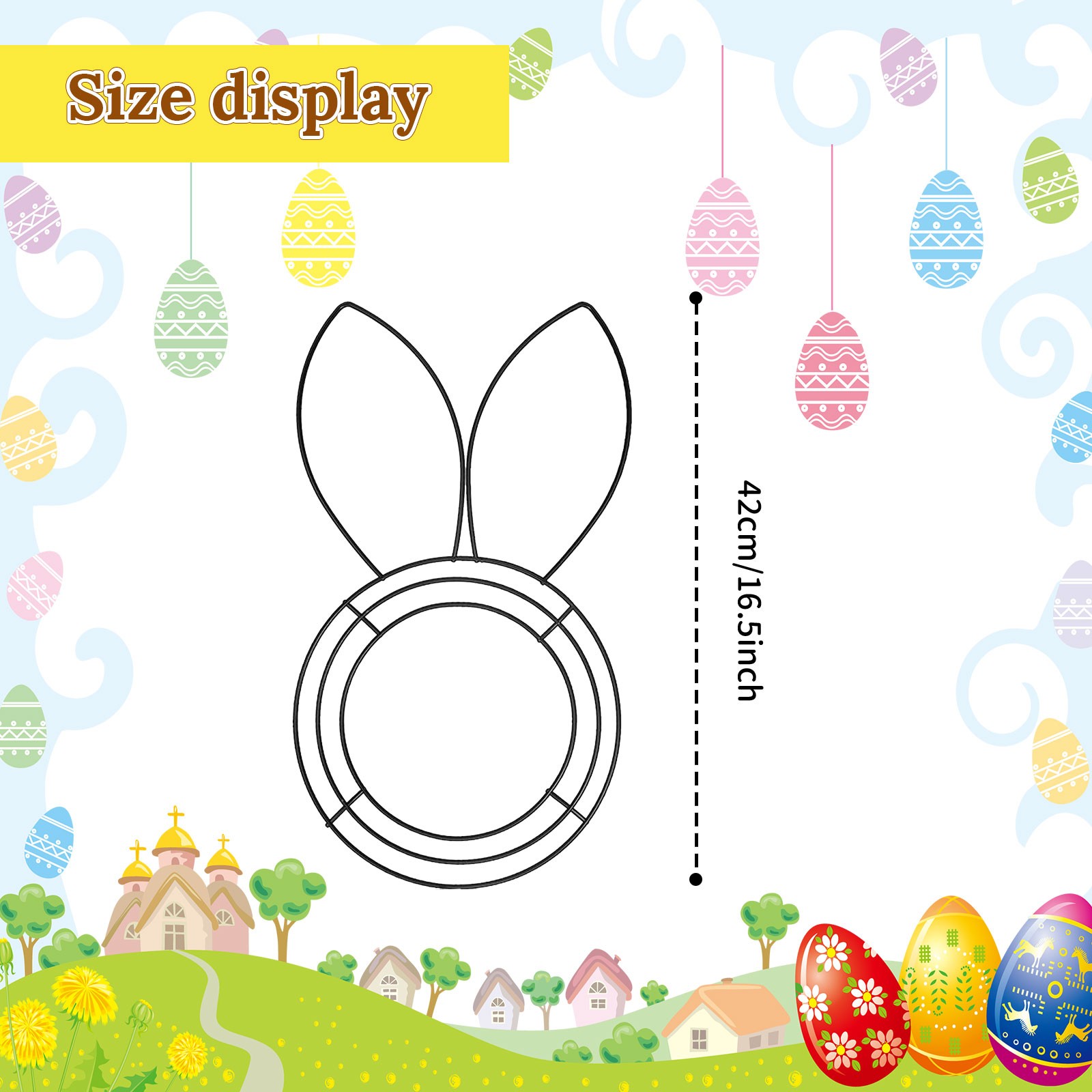 Easter Bunny Shaped Wire Wreat - Wreath Form Wire ulasan dan harga