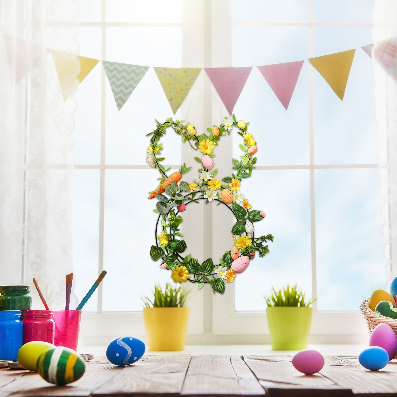 Easter Bunny Shaped Wire Wreat - Wreath Form Wire ulasan dan harga