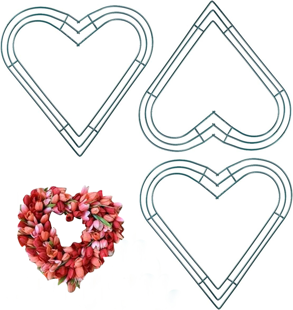 3 Pack Premium Metal Heart  Fo - Wreath Form Wire ulasan dan harga