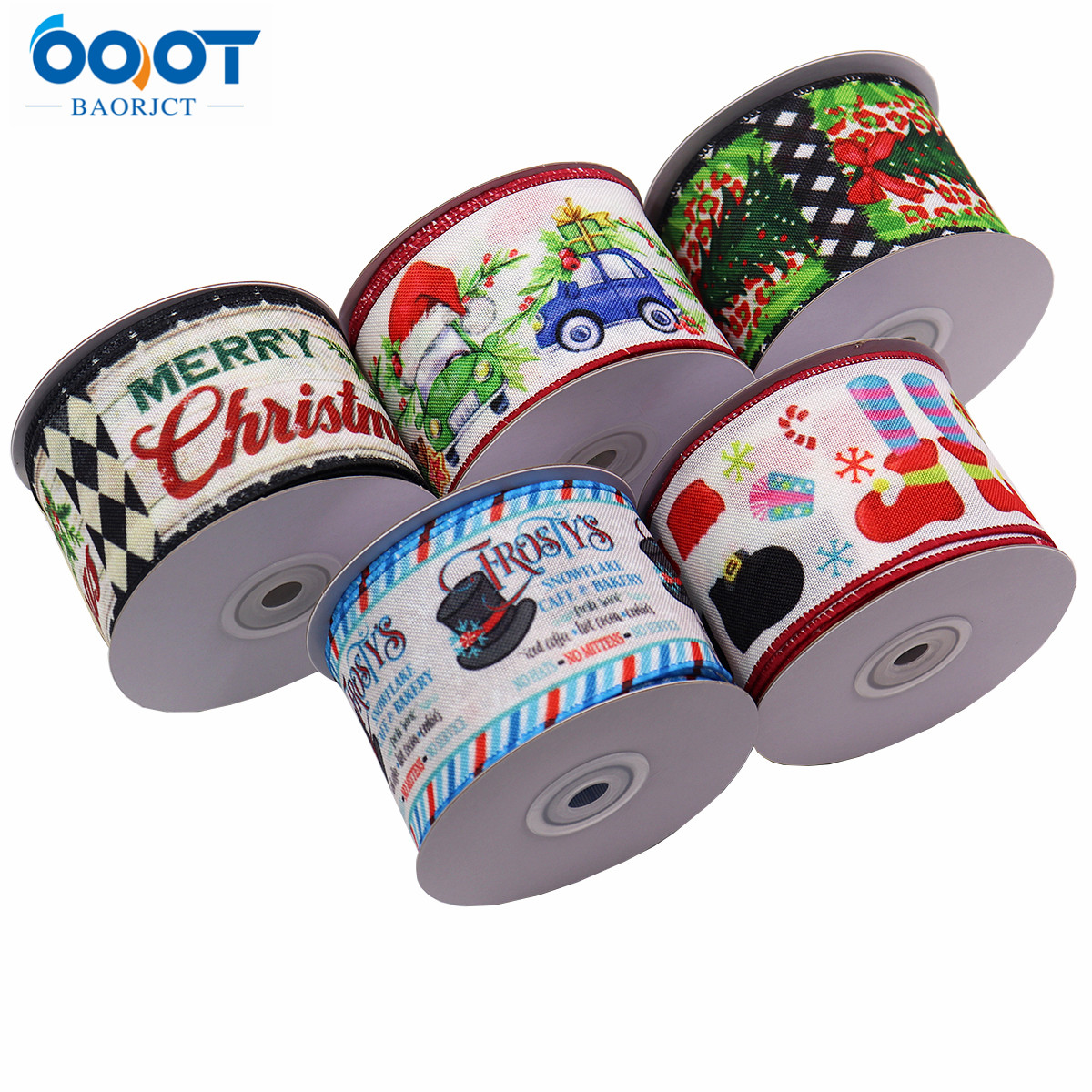 Christmas Wired Edge Ribbons 2 - Wreath Form Wire ulasan dan harga