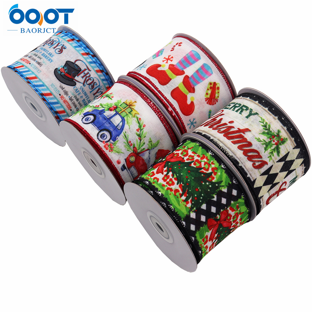 Christmas Wired Edge Ribbons 2 - Wreath Form Wire ulasan dan harga