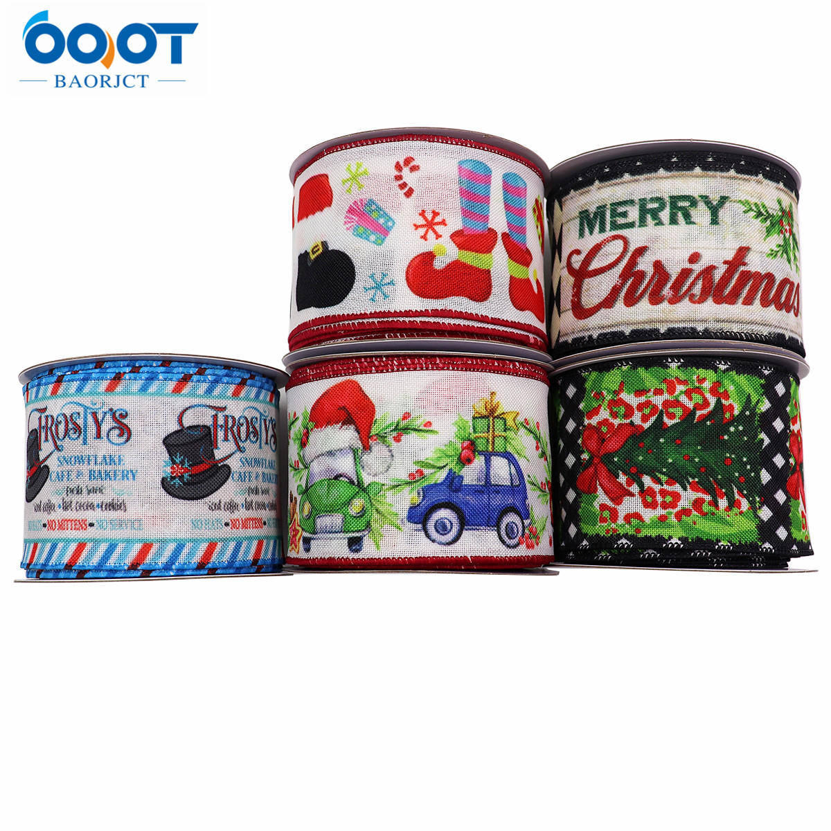 Christmas Wired Edge Ribbons 2 - Wreath Form Wire ulasan dan harga