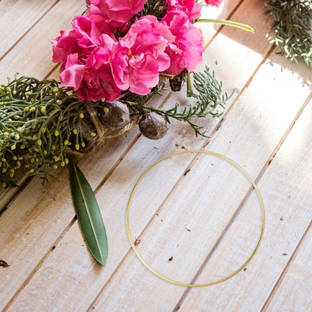 8 Pcs Craft Hoop Rings Wire Wr - Wreath Form Wire ulasan dan harga