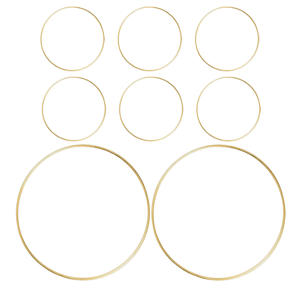 8 Pcs Craft Hoop Rings Wire Wr - Wreath Form Wire ulasan dan harga