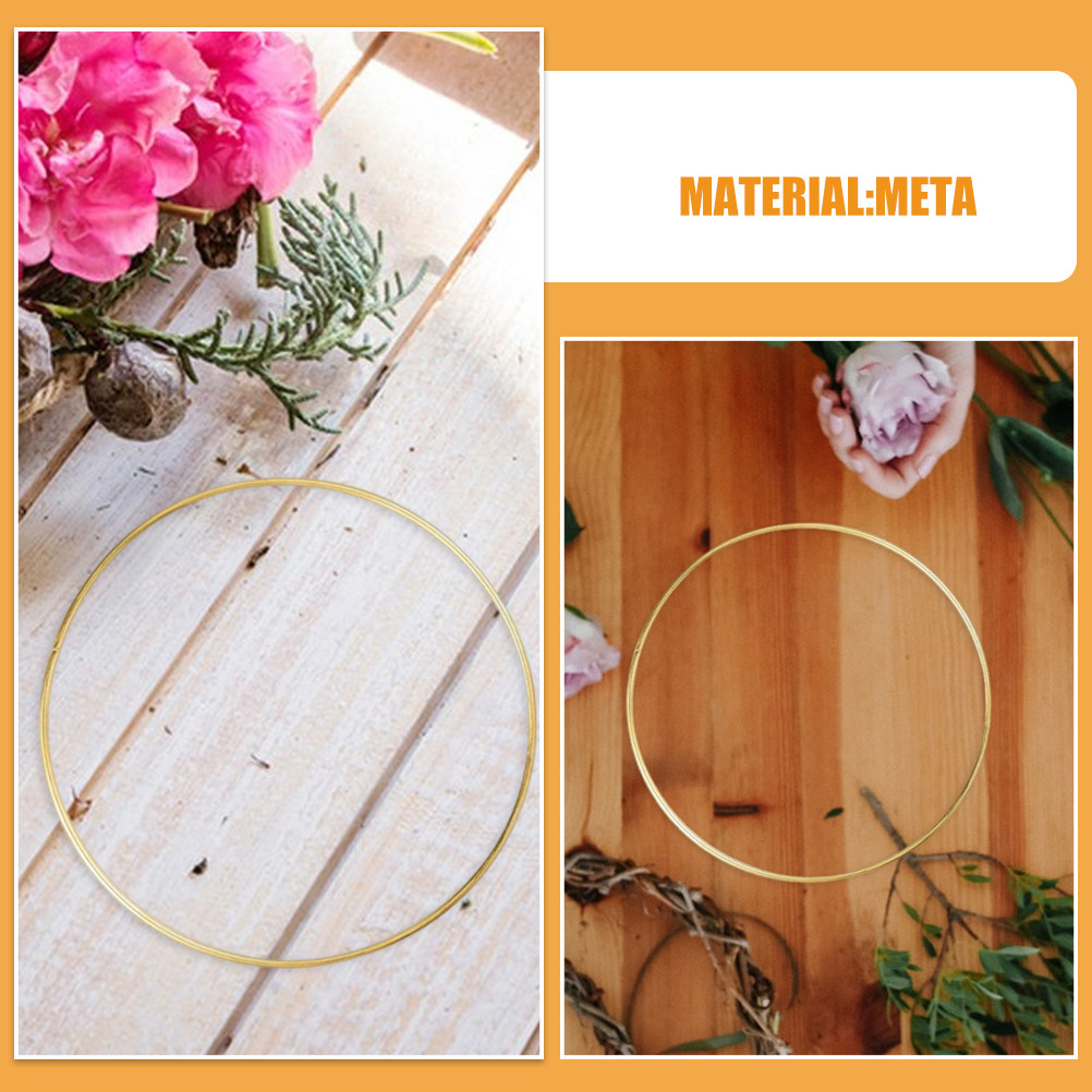 8 Pcs Craft Hoop Rings Wire Wr - Wreath Form Wire ulasan dan harga