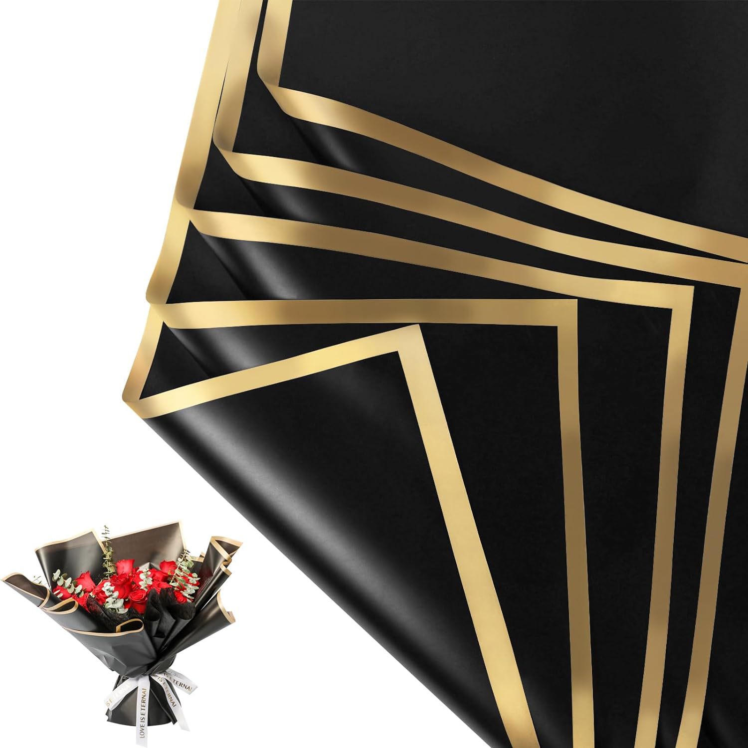 20 Sheets Gold Edge Waterproof - Anda Florist Supply ulasan dan harga