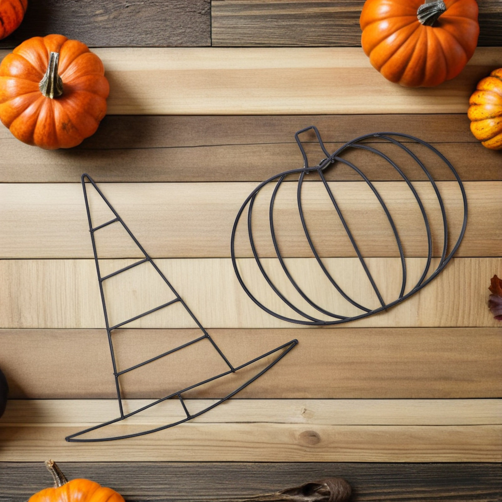 2Pcs Pumpkin Shaped Wreath For - Wreath Form Wire ulasan dan harga