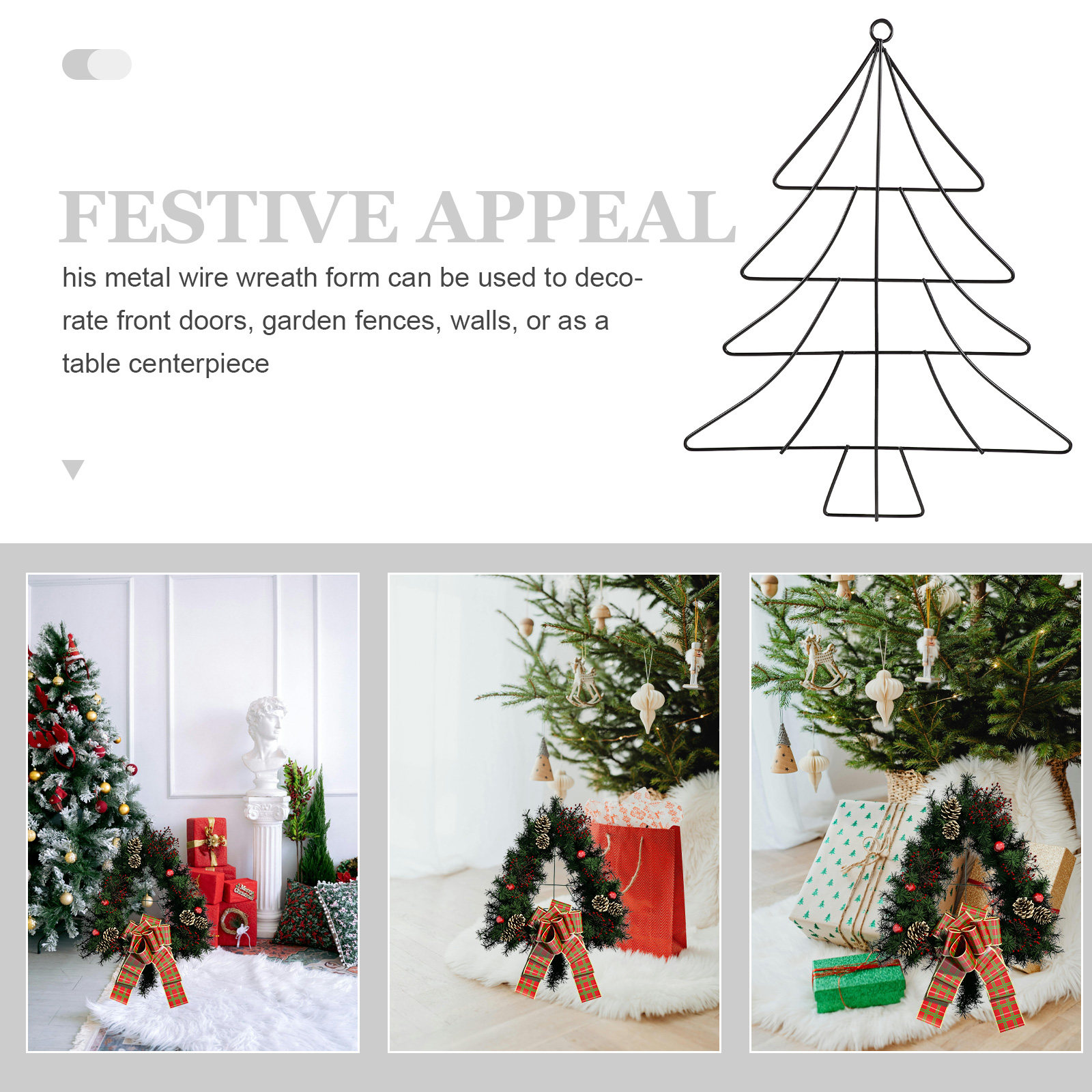 2026 Christmas Tree Shaped Met - Wreath Form Wire ulasan dan harga