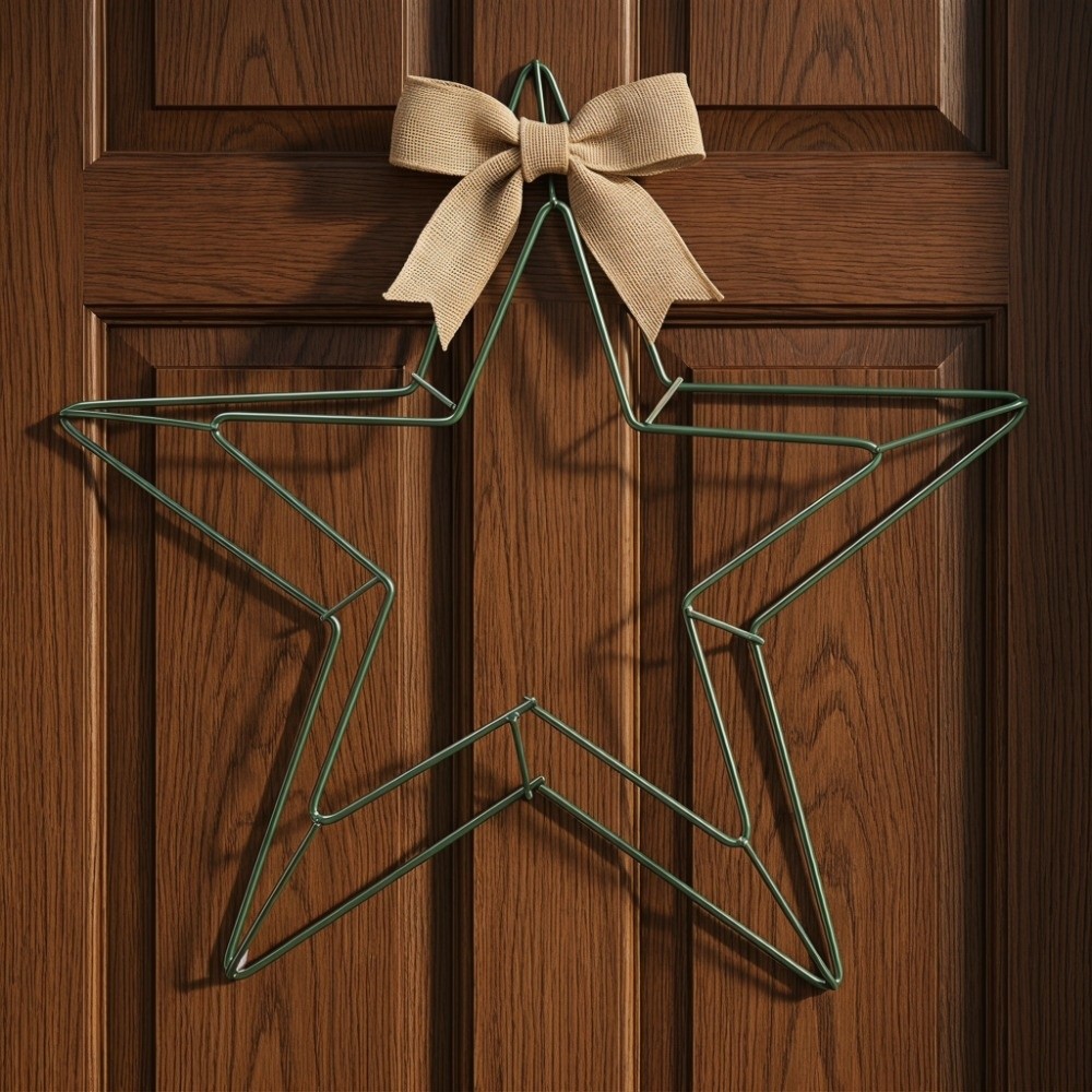 Festive Hanging Metal Wire Sta - Wreath Form Wire ulasan dan harga