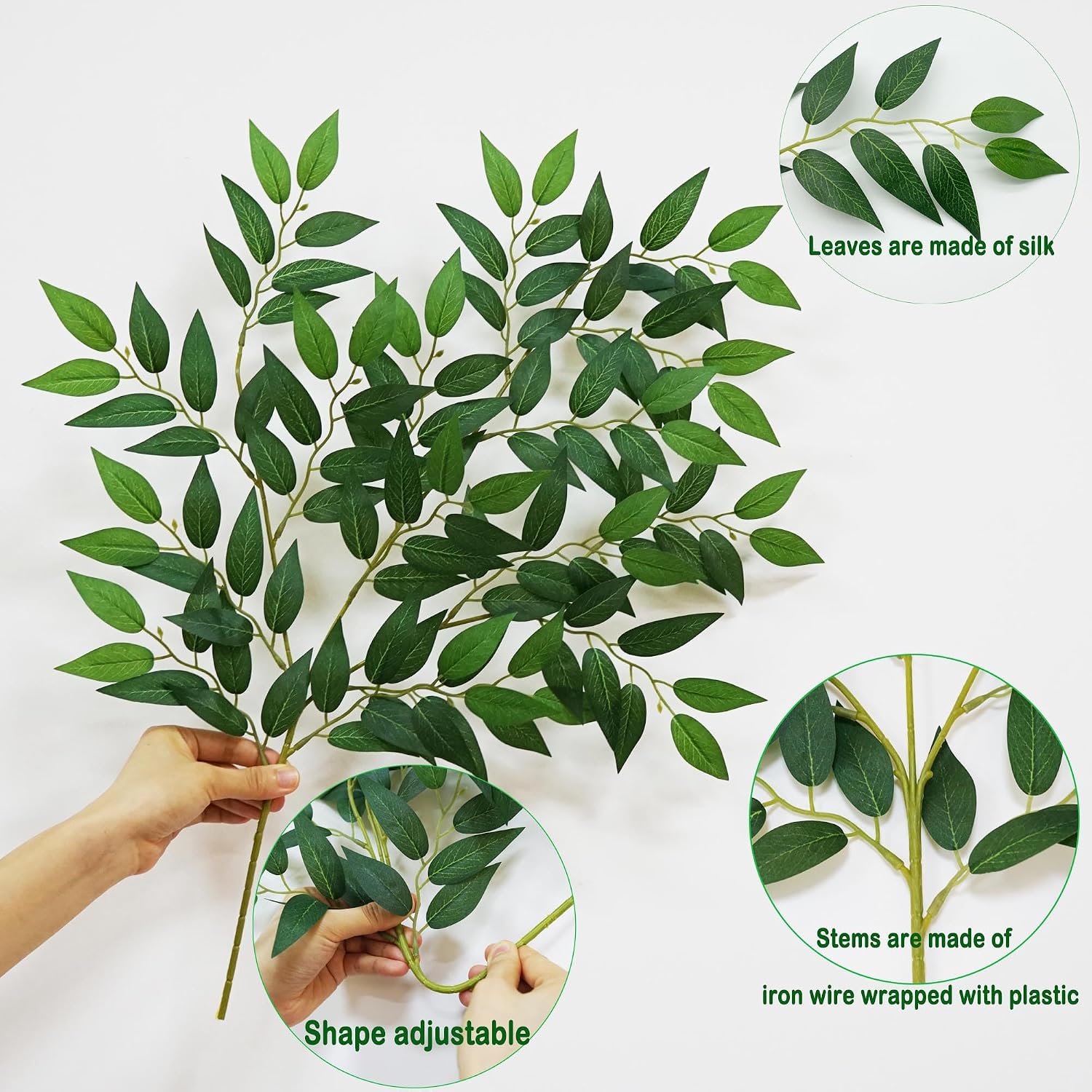 130Pcs 68CM Artificial Italian - Ruscus Stem Faux ulasan dan harga